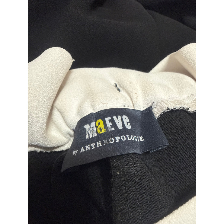 Anthropologie Maeve Womens Black Yoga Athletic Activewear Trousers Track Pants S