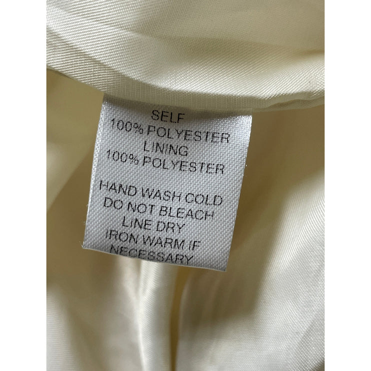Newbury Kustom Cream Faux Sherpa Fleece Full Zip Long Sleeve Sweater Top Size L