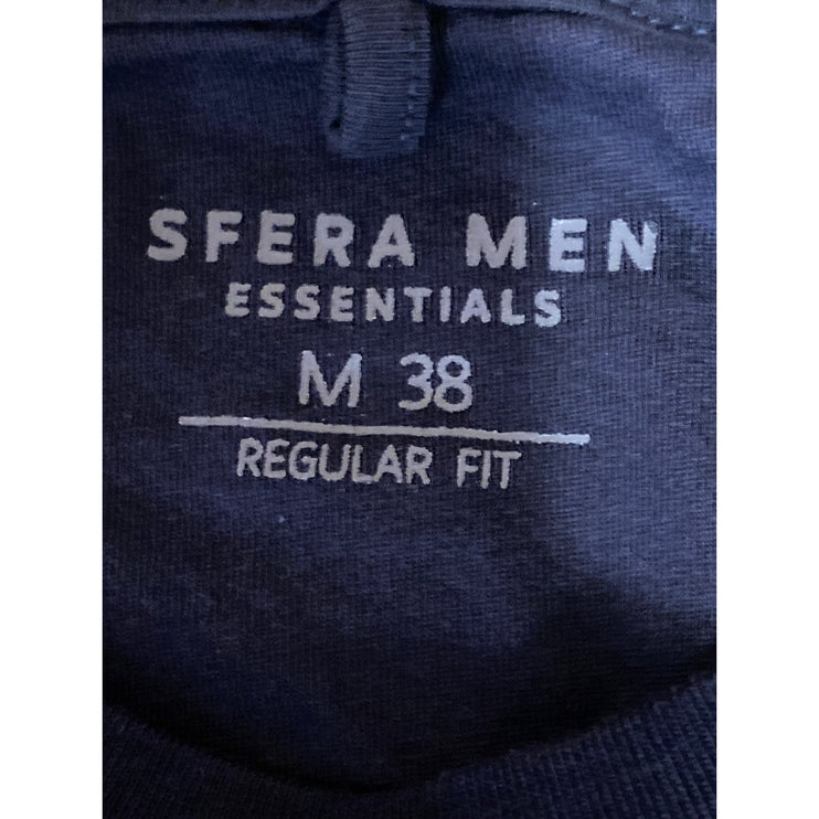 Sfera Mens Navy Blue Short Sleeve Crew Neck Pocket Regular Fit T Shirt Tee Top M