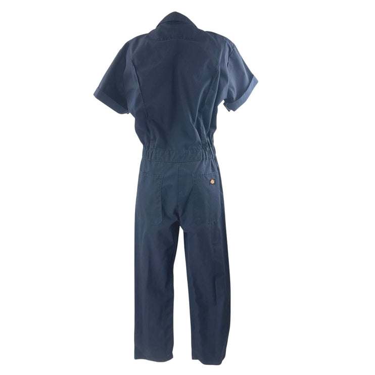 Dickies Industrial Women's Blue Collared Short Sleeve Coverall Romper Jumpsuit S