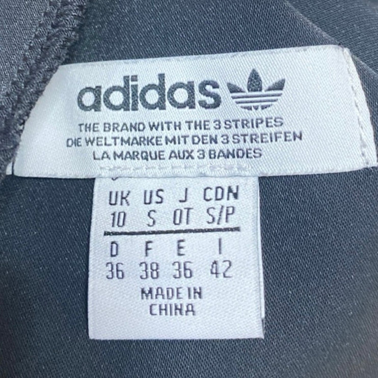 Adidas 3 Stripes Women's Black Short Sleeve Crew Neck Midi Shift Dress Size S