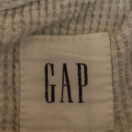 Gap Men's Gray Long Sleeve Waffle Knit Henley Crew Pullover Sweater Top Size M