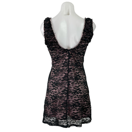 Urban Outfitters Maxwell Floral Lace Overlay Sleeveless A Line Mini Dress Size M
