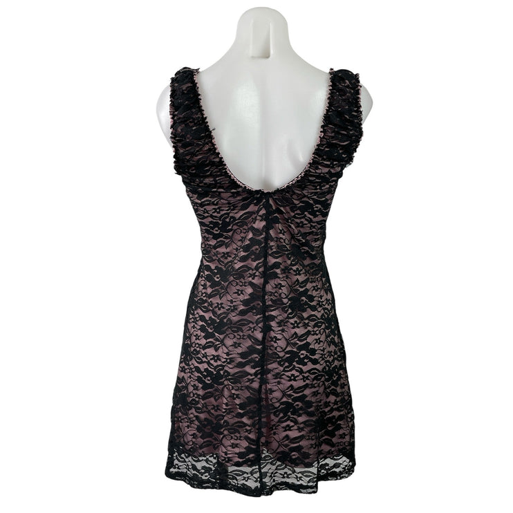 Urban Outfitters Maxwell Floral Lace Overlay Sleeveless A Line Mini Dress Size M