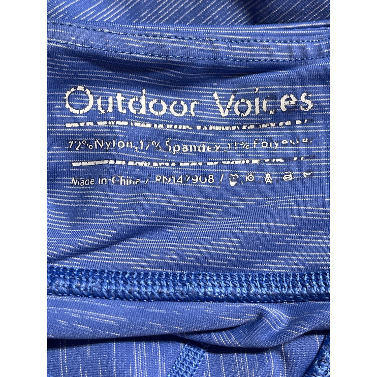 Outdoor Voices Womens Blue Mid Rise Activewear Sports Leggings Trouser Pants S