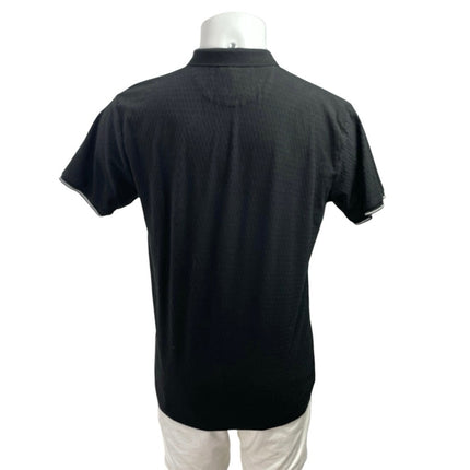 Denim & Flower Ricky Singh Men's Black Short Sleeve Collared Polo Shirt Top Sz M