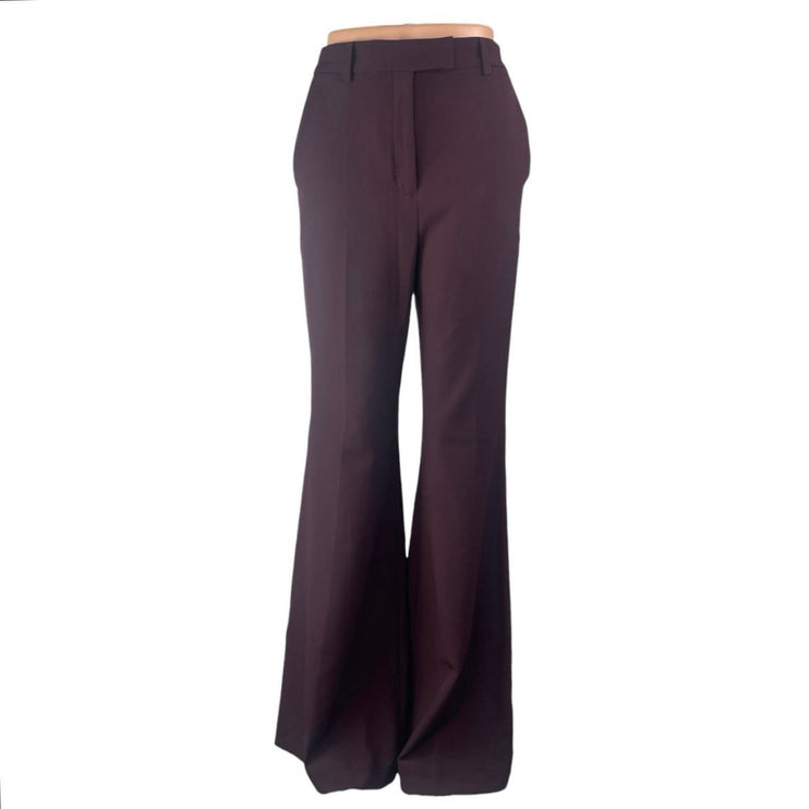 Express Women's Purple High Waisted Bootcut Flared Trousers Dress Pants Size 4R