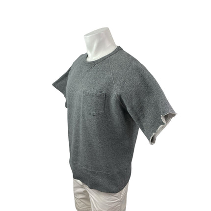 Champion Men's Gray Fleece Lined Pocket Shirt Sleeve Crew T Shirt Tee Top Size L