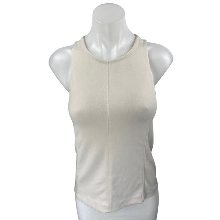 Ann Taylor Women's Cream White Sleeveless Racerback Slim Vest Tank Top Size XS