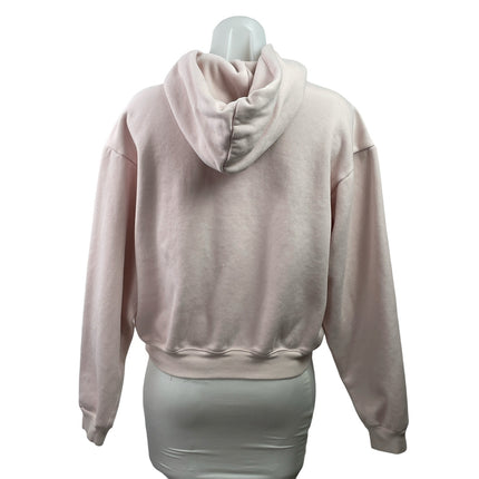 Skims Women's Pink Fleece Hoodie Hoaded Full Zip Long Sleeve Sweatshirt Top S