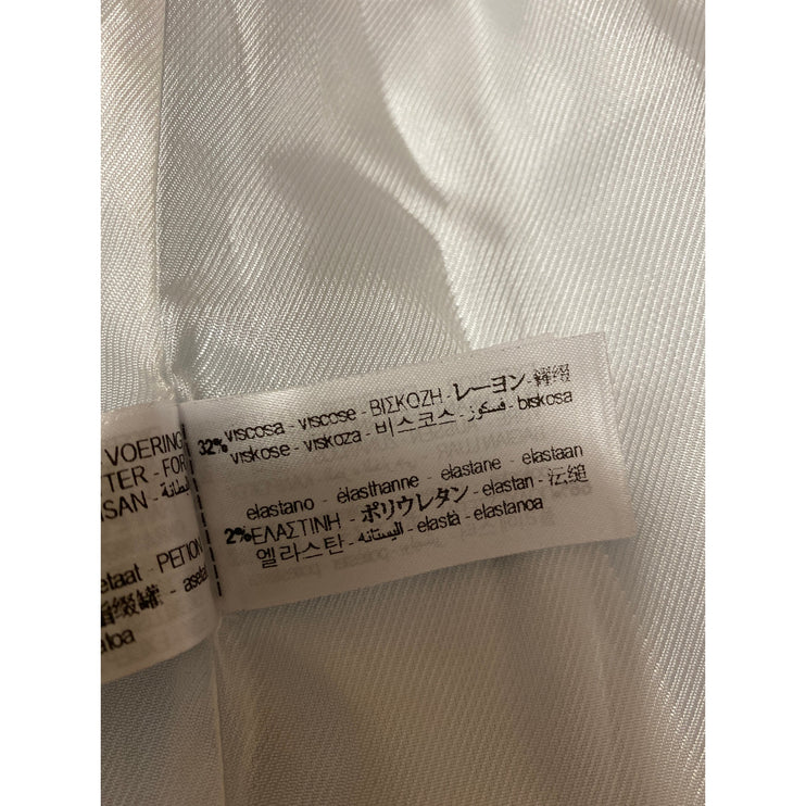 Zara Women's Blue Double Breasted Peak Lapel Cropped Blazer Coat Jacket Size L