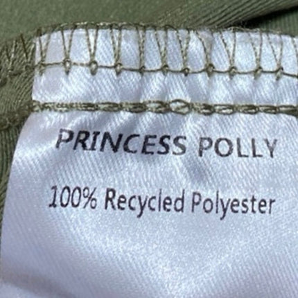 Princess Polly Womens Green Striped Pleated High Rise Mini A-Line Flared Skirt 0