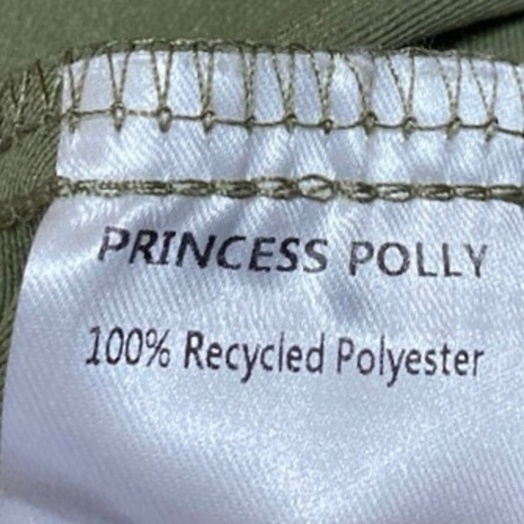 Princess Polly Womens Green Striped Pleated High Rise Mini A-Line Flared Skirt 0