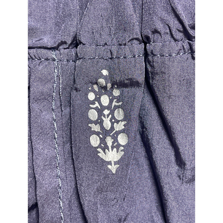 Free People Way Home Purple High Rise Smocked Wide Activewear Sports Shorts Sz L