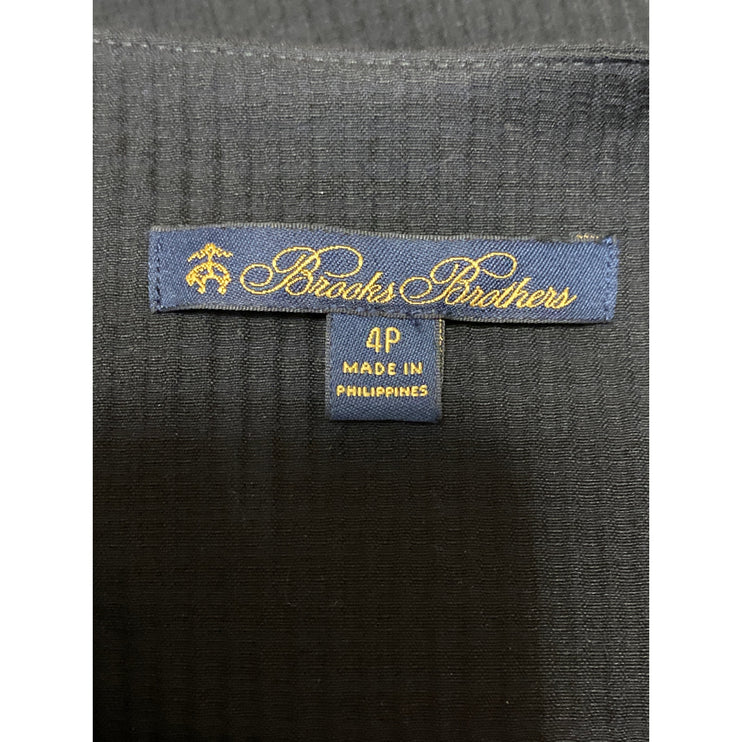 Brooks Brothers Women's Navy Blue Textured Long Sleeve Blazer Coat Jacker Size 4