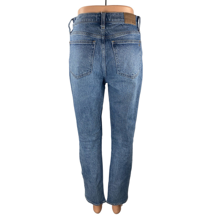Madewell The Perfect Vintage Women's Blue Straight High Rise Denim Jeans Size 25