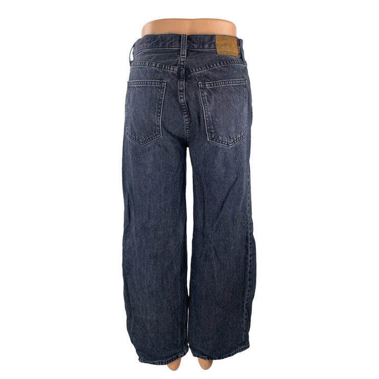 Denim Forum Women's Blue Dark Wash High Rise Wide Leg Baggy Denim Jeans Size 27