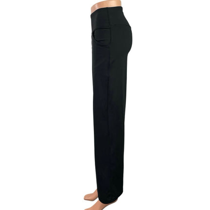 Promover Black High Rise Wide Leg Pocket Yoga Stretch Leggings Pants Size XS