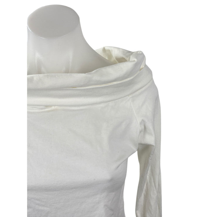 Brandy Melville Women's White Off The Shoulder Long Sleeve Blouse Top Size S