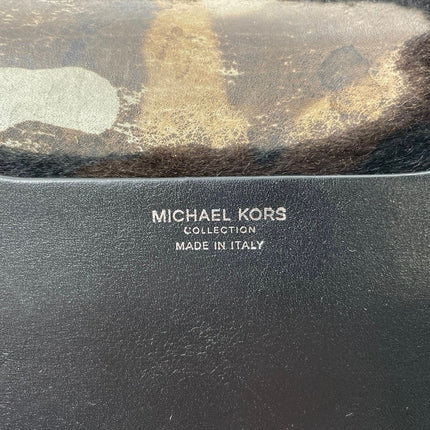 Michael Kors Mia Green Camo Calf Hair Shoulder Crossbody Satchel Handbag OS