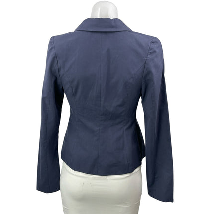 ALFIE Dark Blue Long Sleeves Peplum Hem Single Breasted Blazer Coat Jacket Sz XS
