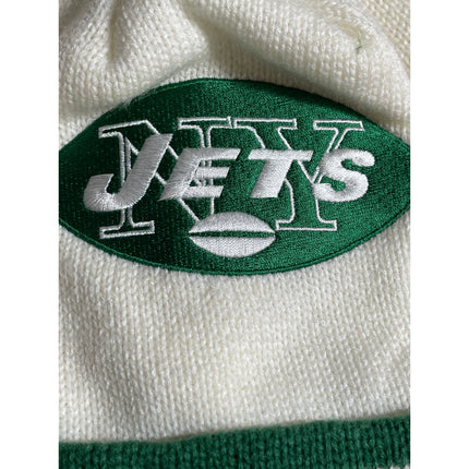 Mitchell & Ness New York Jets NFL White Green Cuff Knit Beanie Winter Cap Hat OS