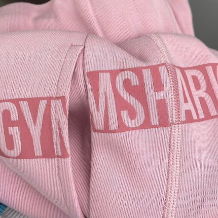Gymshark Pink Colorblock Logo High Waisted Straight Cropped Sweatpants Size S