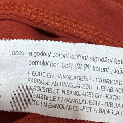 Zara Women's Orange Short Sleeve Crew Neck Cotton Basic T Shirt Tee Top Size S