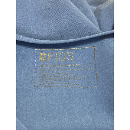 Figs Women's Blue Short Sleeve Pocket Nurse Medical Scrub Pants 2 Pc Set Size S