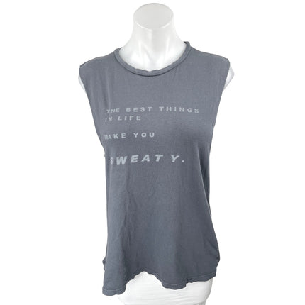 Good hYOUman Women's Gray Statement Sweaty Muscle Cami Camisole Tank Top Size M
