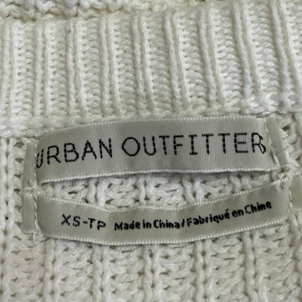 Urban Outfitters Andi Cream White Knitted Long Sleeve Pullover Sweater Top Sz XS