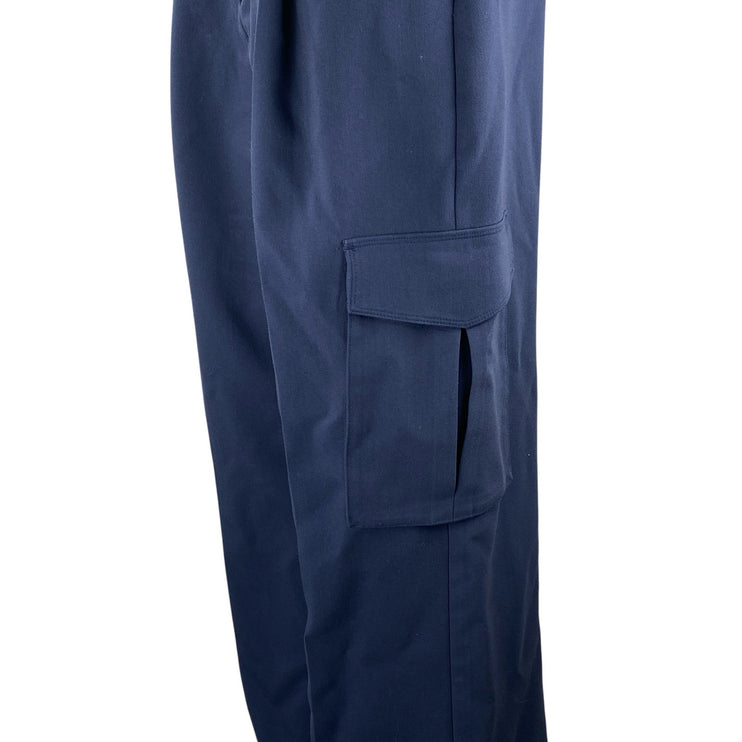 Abercrombie & Fitch Women's Navy Blue High Rise Cargo Wide Leg Trousers Pants 29