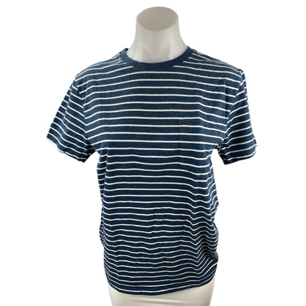J.Crew Womens Blue Striped Crew Neck Short Sleeve Basic Tee Casual T-Shirt Top S