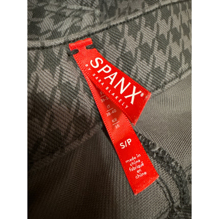 Spanx Gray Houndstooth Checkered High Waist Skinny Trousers Jeans Pants Size S