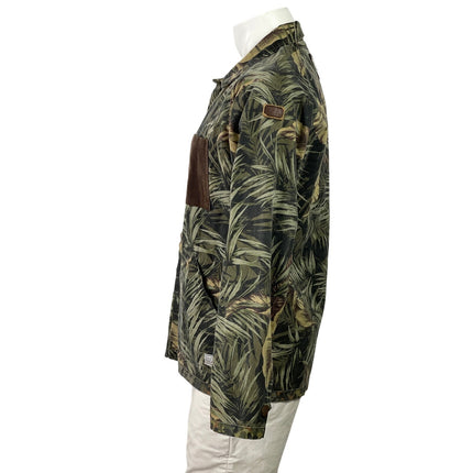 Billabong Garage Men's Green Leaf Pocket Long Sleeve Button Down Shirt Top S