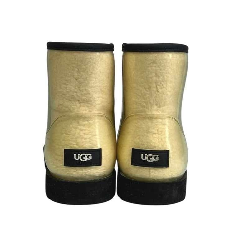 UGG Classic Clear Women's Round Toe Waterproof Slip On Ankle Rain Snow Boots 10