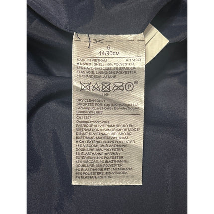 Banana Republic Women's Blue Plaid Long Sleeve Blazer Dress Pants 2 Pc Set 8/10