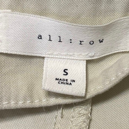 All:Row Women's Cream White Wide Leg High Waist Cargo Trousers Pants Size S