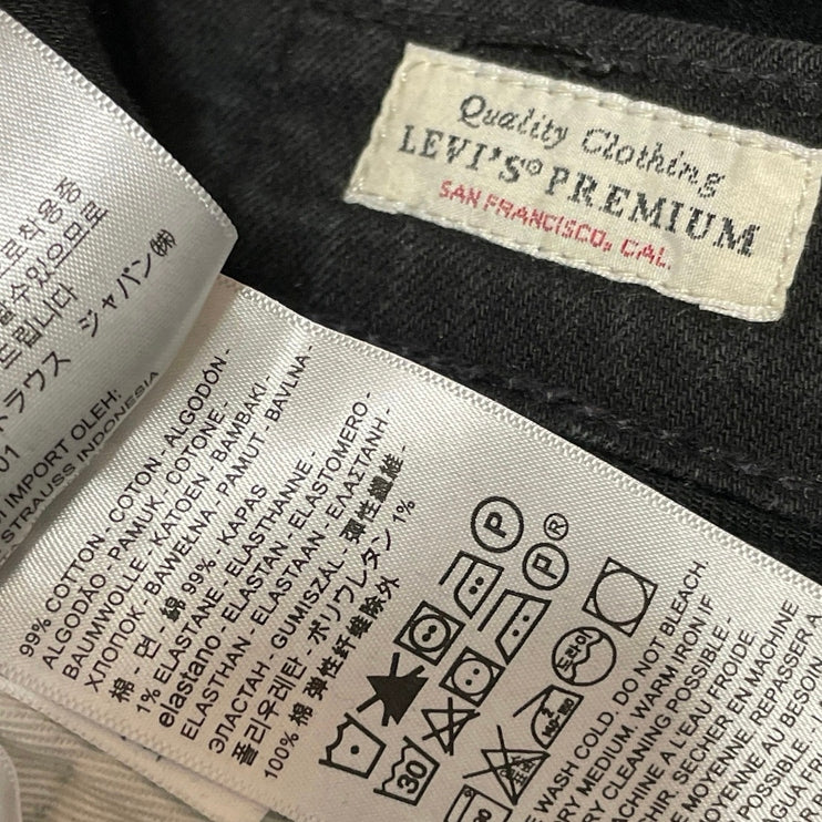 Levi's Men's Black Mid Rise Y2k Casual Ankle Tapered Leg Denim Jeans Size M