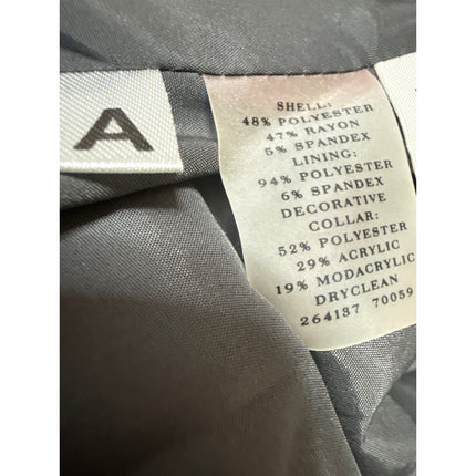 Ann Taylor Women's Gray Long Sleeve Double Breasted Blazer Coat Jacket Size 6