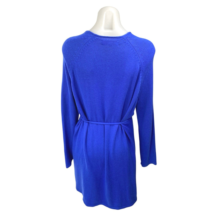 Ann Taylor LOFT Blue Long Sleeve Tie Waist Robe Cardigan Sweater Top Size XS