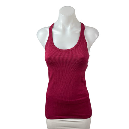 Lululemon Pink Scoop Neck Sleeveless Yoga Athletic Activewear Crop Tank Top Sz 2