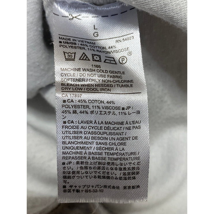 Banana Republic Gray Heathered 1/4 Zip Long Sleeve Sweatshirt Sweater Top Size L