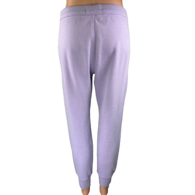 Abercrombie & Fitch Purple Lilac Spell Out Logo Tapered Jogger Sweat Pants Sz S