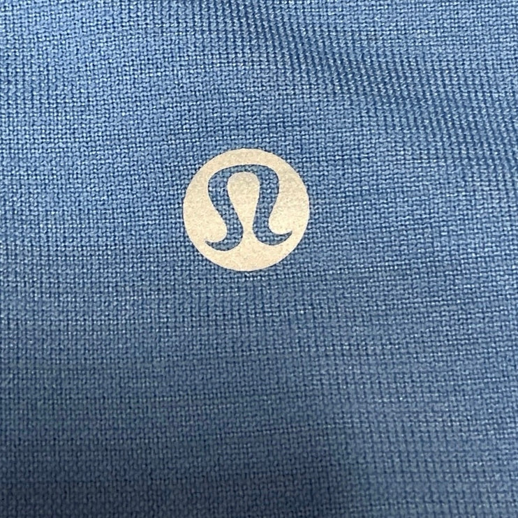 Lululemon Sculpt Womens Blue Sleeveless Crewneck Cropped Muscle Tee Tank Top XL
