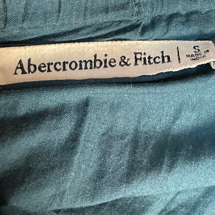 Abercrombie & Fitch Blue Sleeveless Pleated Cami Tiered A Line Maxi Dress Size S