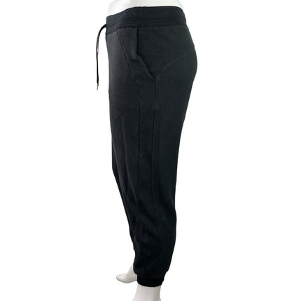 Lululemon Womens Black Drawstring Tapered Leg Activewear Jogger Sweatpants Sz 12