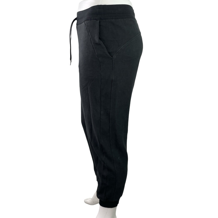 Lululemon Womens Black Drawstring Tapered Leg Activewear Jogger Sweatpants Sz 12