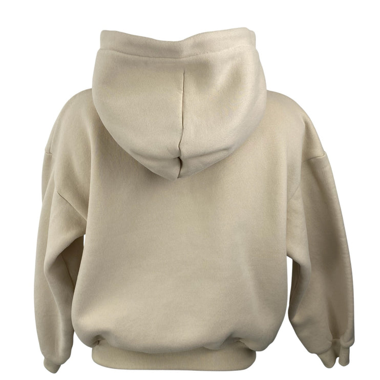 Comfrt Signature Hoodie Beige Embroidered Long Sleeve Sweater Sweatshirt Top XL