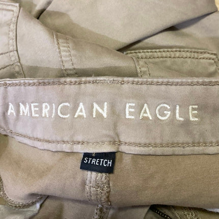 American Eagle Women's Beige Tan Mid Rise Skinny Slim Stretch Trousers Pants 6